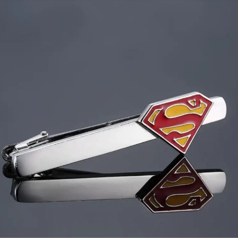 Superman Tie Clip Superman Metal Tie Clip Red  & Yellow Accent